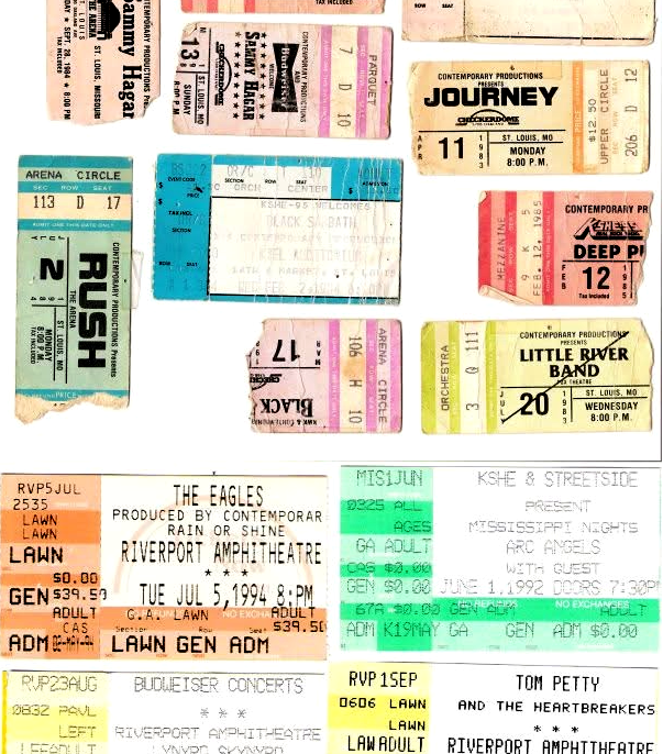 My concert tickets from back in the day